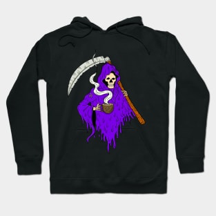 drinking coffe grim reaper time Hoodie